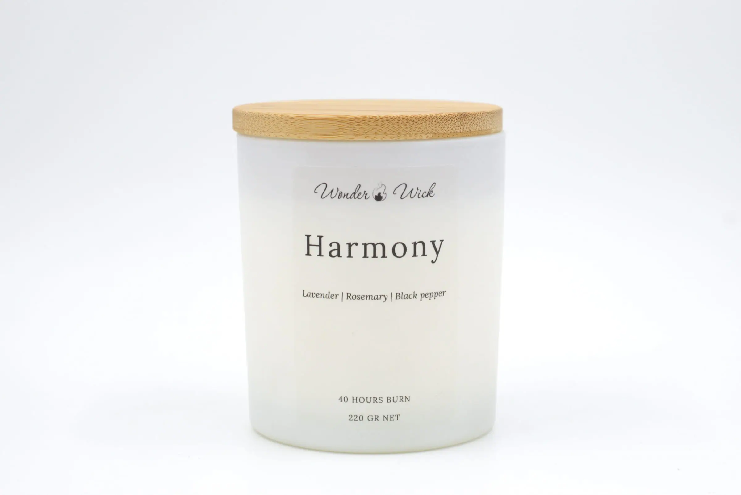 Harmony candle by House of Gandha: Lavender · Rosemary · Black pepper